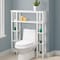 Alaterre Furniture Coventry 39"W x 48"H Bathroom Over Toilet Open Shelving Unit with Left and Right Side Shelves ANCT74WH - alternate 5